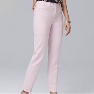 White House Black Market Pink Slim Ankle Pants